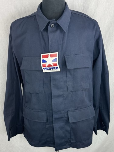 Propper Navy Four Pocket BDU Shirt Combat Coat Twill Large Short NOS