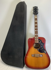 Vintage Acoustic Guitar Columbus Hummingbird Cherry Sunburst Dreadnought