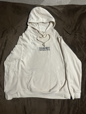 Taylor Swift The Eras Tour 2023 Womens Hoodie Sweatshirt XL Beige Multicolor