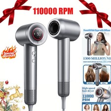   Hair Dryer 110000 RPM Professional High Speed Ionic Blow Dryer Low Noise Gifts
