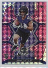 2022 Panini Mosaic Rookies Pink Camo Mosaic Prizm Charlie Kolar #363 19da