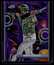 Brent Rooker 2025 Topps Chrome Cosmic Purple Nebula Refractor #/150