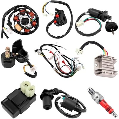 ATVバギー用 ５０ｃｃエンジン 配線セット Complete Wiring Harness kit for ATV Quad 4 Stroke 50cc 70cc 90cc