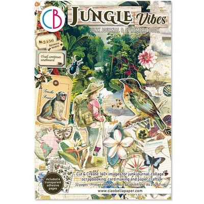 Ciao Bella - Jungle Vibes - Scrapbook Papier Set A4 Junk Journal Ephemera Book
