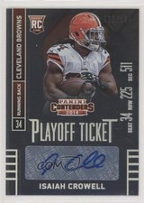 2014 Contenders Playoff Ticket /199 Isaiah Crowell (Both Hands on Ball) Auto 0c2