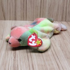 Ty Beanie Baby Sammy Tie-Dye Bear 9" Plush Stuffed Animal with Heart Tags 1999