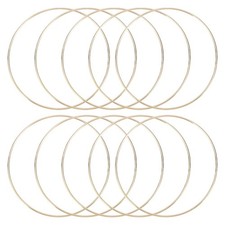10 Pcs Dream Catcher Rings,Metal Floral Hoops 6 Inch Macrame Hoops Ring,Gold
