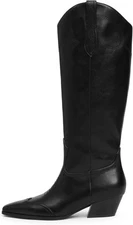 Cowgirl Boots for Women Square Toe Western Cowboy Knee High Chunky... 