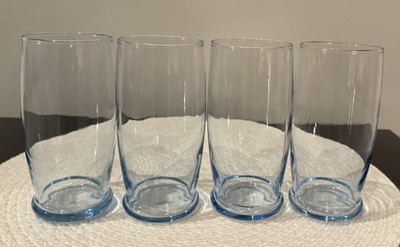 Libbey Misty Blue Prime Time - Set of 6 (4 - 12 oz and 2 - 16oz) Glass Tumblers 
