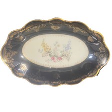 RARE Antique Unmarked Z. S. & Co. Zeh Scherzer BAVARIA BIRD PLATE Gold Scalloped