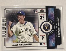 2026 Topps Series 1 Big Ticket Players Jacob Misiorowski Rookie #BTP-2 Brewers