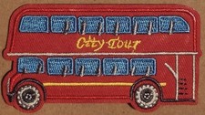 London Double Decker City Tour Bus embroidered Iron on patch sightseeing