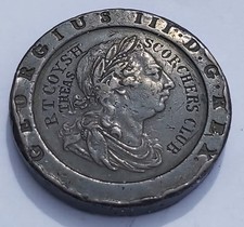 1797 Cartwheel Twopence engraved R.T.COYSH TREAS SCORCHERS CLUB pub token