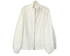 MATIN KIM Logo Coating Jumper - Ivory - Free Size