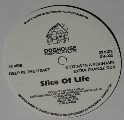 SLICE OF LIFE deep in the heart / 3 coins in a fountain / extra change dub 12''