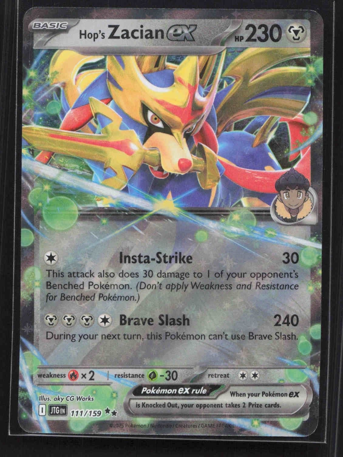 Hop's Zacian ex - Double Rare SV09: Journey Together 111/159 NM