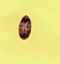 Zoo World Giraffe Elongated Pressed Smashed Coin