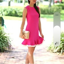 Victoria Beckham for Target Pink Peplum Ruffle Career Sleeveless Dress Size XL
