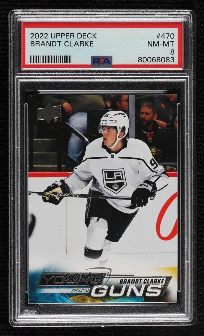 2022-23 Upper Deck Series 2 Young Guns Brandt Clarke #470 PSA 8 Rookie RC 1d9d