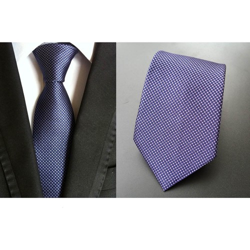 Men Stripe Grid Check Geometric Polka Dot Wavy Wedding Necktie 8CM Wide Tie - Picture 68 of 70