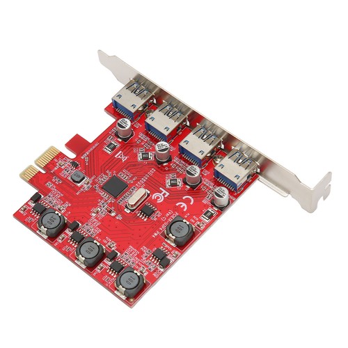 4 Ports 5Gbps USB 3.0 PCI Express Expansion Card For Windows11 10 Server - Zdjęcie 10 z 12