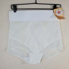 Empire Intimates 2X Girdle Brief Panty White New Vintage Pinup Boudoir Rock