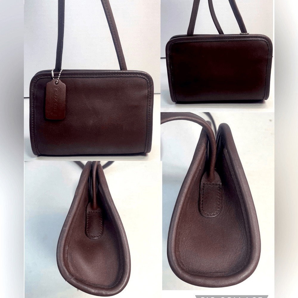 AWESOME Rare Vintage Mahogany Coach Disco Crossbody Near Mint SIGNATURE REQUIRED image 4