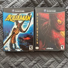 Spider-Man 2 (2004) & Aquaman (2003) Nintendo GameCube CIB Game Bundle