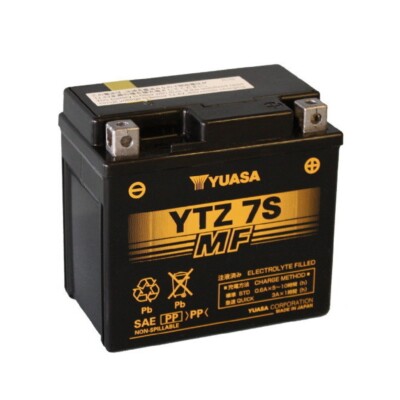Yuasa YTZ7S Motorradbatterie vorgeladen versiegelt