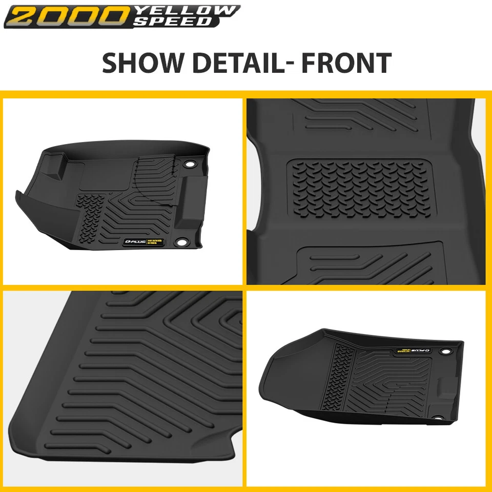 Floor Mats All Weather Floor Mats Liner TPE Waterproof Fit for 16-22 Honda Pilot - Imagem 3 de 4