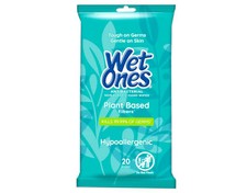 Wet Ones Plant Based Fiber Hypoallergenic Hand Wipes, 20 Count - Pack of 1