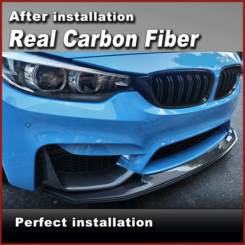 Carbon Frontspoiler Frontlippe Spoilerschwert für BMW F80 M3 F82 F83 M4 2014-20 - Picture 4 of 11