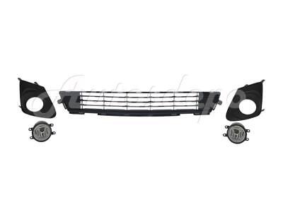 fits 2011-2013 HIGHLANDER Front Bumper Grille w// Trim Fog Light Bezel SET 4PCS