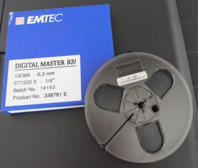 1 x EMTEC DIGITAL AUDIO MASTER 931 Digital Tape 1/4 Inch 13 cm ! NEUWERTIG ! TOP