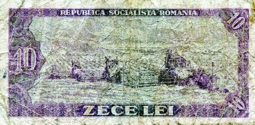 Europe: Romania 10 Leu 1966 - Picture 2 of 2