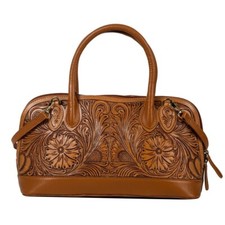Westward Hand Tooled Top Handle Shoulder Handbag New With Tags