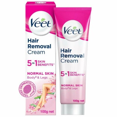 3x Veet Silk & Fresh Hair Removal Cream, Normal Skin -100 g Free Shipping