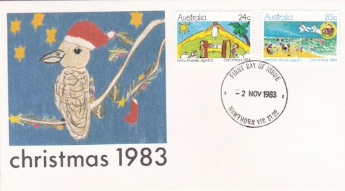 Australia 1983 Christmas FDC Hawthorn cancel Unaddressed VGC