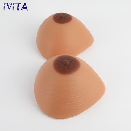 Triangle 1800g Silicone Breast Forms F Cup 5XL Crossdresser Fake Boobs - Picture 11 of 12