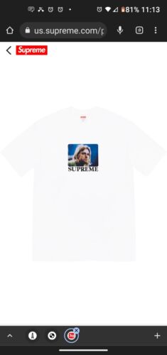 Supreme Kurt Cobain T-Shirt White Nirvana Retro Skate 1990's SS23 - Size  LARGE