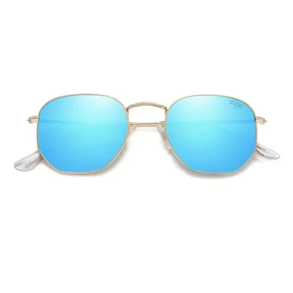Polarized Hexagonal Sunglasses Polygon Shades SJ1072 Blue