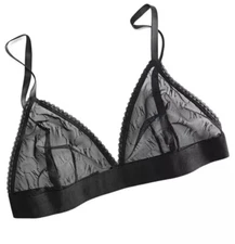 NWT I.N.C. INTERNATIONAL CONCEPTS Womens Monogram Bralette XL Black