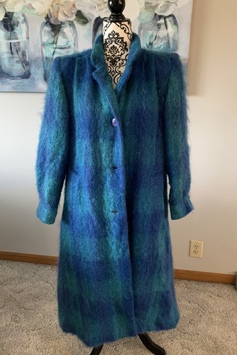 Multicolored Mohair Wool Coat 