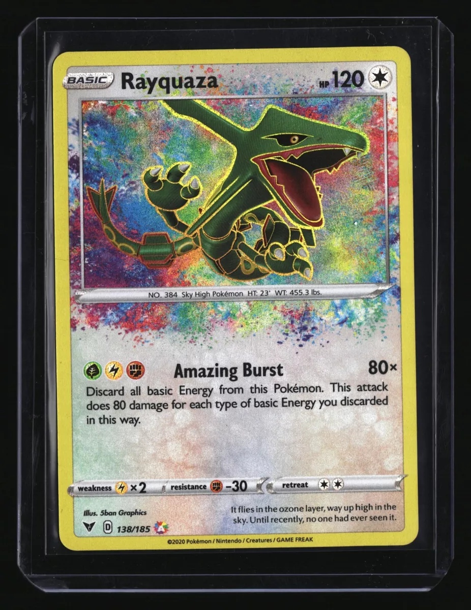  Pokemon - Rayquaza - 138/185 - Amazing Rare : Toys & Games