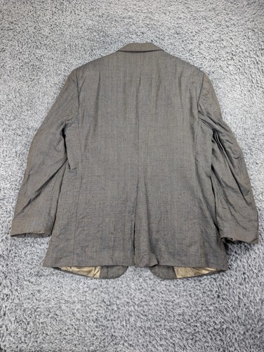Vintage Burberry Blazer Men 44 Brown Silk Nordstroms Suit Jacket Herringbone - Picture 9 of 10