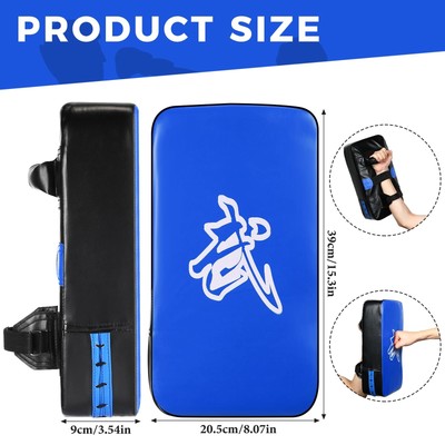Kickboxing Strike Shield / Kick Pad - Muay Thai MMA Training Pad, PU Leather, Blue, 40x20x10 Cm
