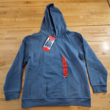 Kirkland Signature Women's Heavyweight Fleece Hoodie Relaxed Fit Medium Blue