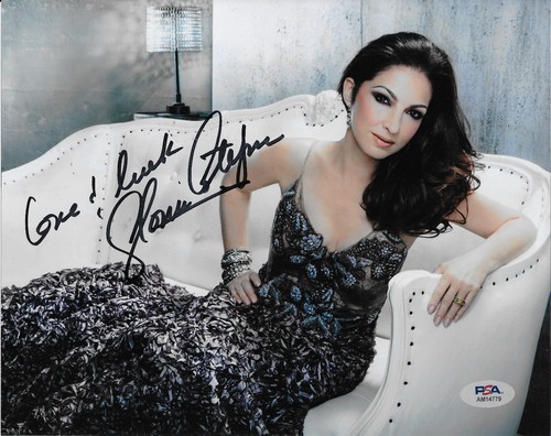 Foto autografiada firmada por Gloria Estefan de 8x10 certificado de autenticidad PSA/ADN ¡Sexy ¡Lo último! Miami Sound - Imagen 1 de 2