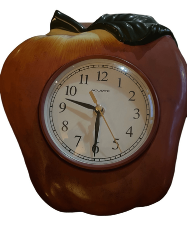 Vintage ceramic apple clock by Acu-Rite - Picture 5 of 7