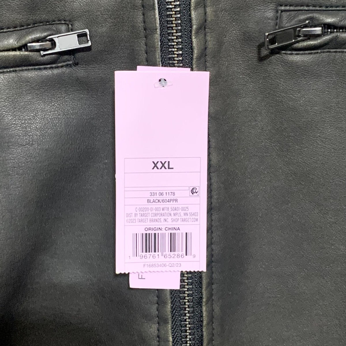 Women's Faux Leather Racing Jacket - Wild Fable Black XXL | eBay
